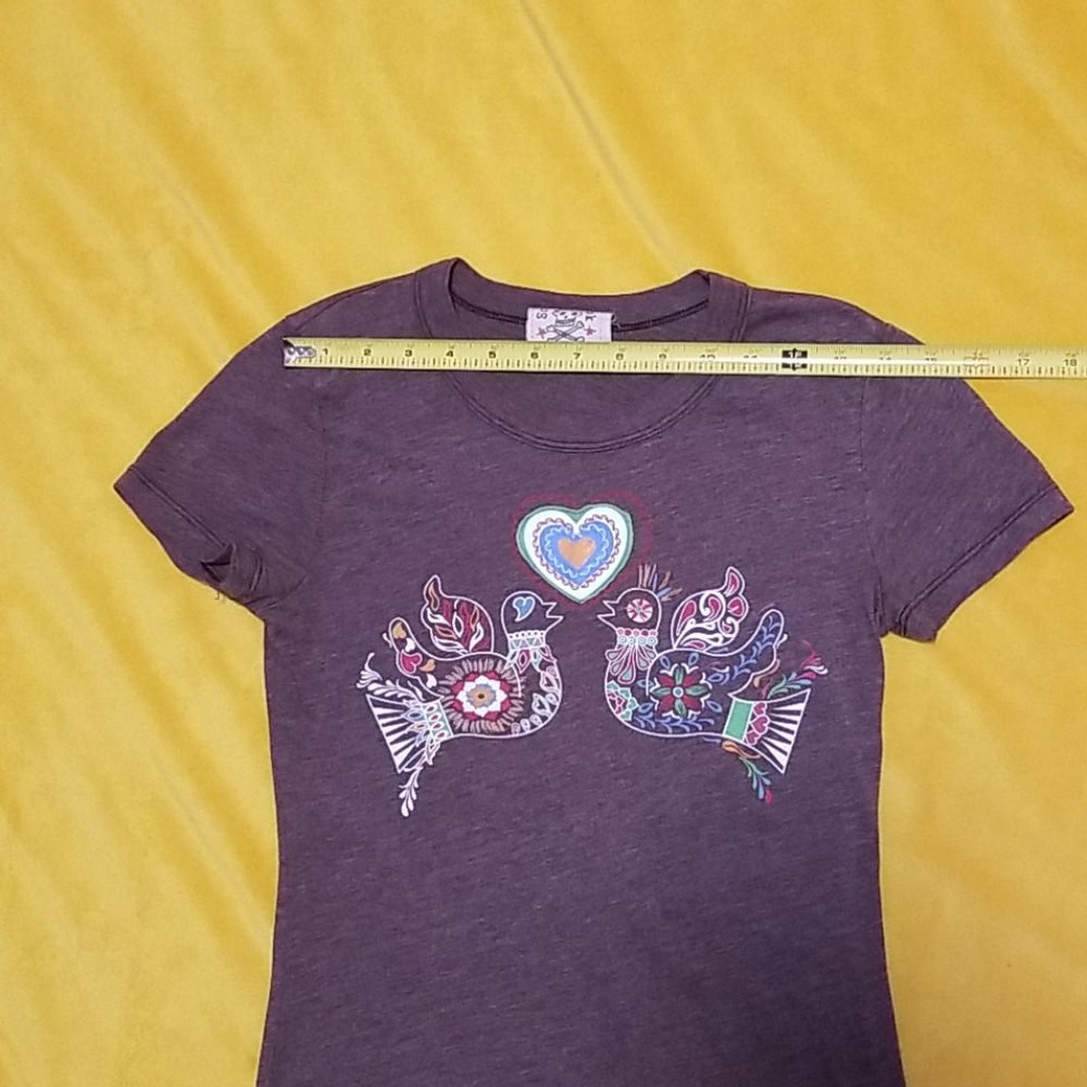 Scrapbook tee with birds - Picture 10 of 14